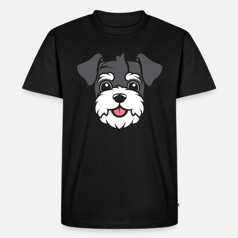 Schnauzer - Männer Premium Bio T-Shirt - Schwarz