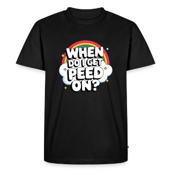 Quand aurai-je droit à des adultes torrides et vulgaires ? - T-shirt Premium bio Homme - noir - Devant - Nico (187cm)