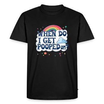 Quand aurai-je droit à des adultes torrides et vulgaires ? - T-shirt Premium bio Homme - noir - Devant - Nico (187cm)
