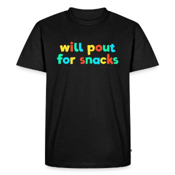 Will sulk for snacks Kid Core Brat Gen Z Kid - Men's Premium Organic T-Shirt - black - Front - Nico (187cm)