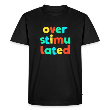 Surstimulé Kidcore Drôle Brat Gen Z Kidco - T-shirt Premium bio Homme - noir - Devant - Nico (187cm)