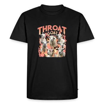 Throat Goat Adult Humor Inappropriate Raunchy - Men's Premium Organic T-Shirt - black - Front - Nico (187cm)