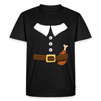 Costume de pèlerin Costume de pèlerin de Thanksgiving - T-shirt Premium bio Homme - noir - Devant - Nico (187cm)