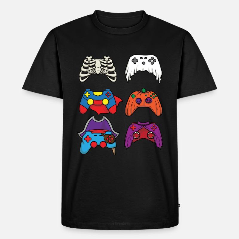 Halloween-Videospiel-Controller-Videospiel-Player - Männer Premium Bio T-Shirt - Schwarz