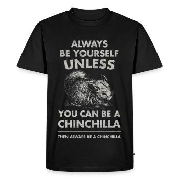 Chinchilla - Männer Premium Bio T-Shirt - Schwarz - Vorne - Nico (187cm)