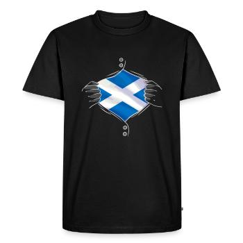 drapeau écossais fier écossais - T-shirt Premium bio Homme - noir - Devant - Nico (187cm)