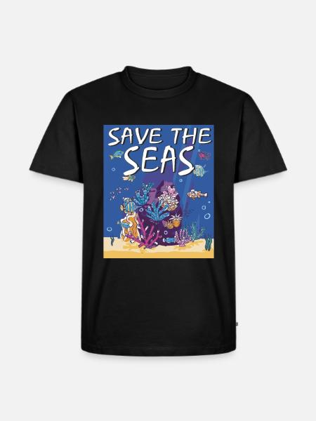 SAVE THE SEAS - Men's Premium Organic T-Shirt - black