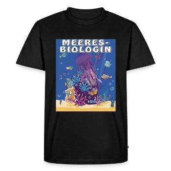 BIOLOGISTE MARIN - T-shirt Premium bio Homme - noir - Devant - Nico (187cm)