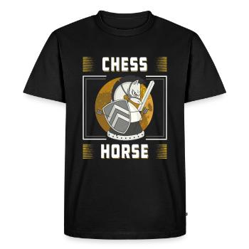 CHESS HORSE - Men's Premium Organic T-Shirt - black - Front - Nico (187cm)