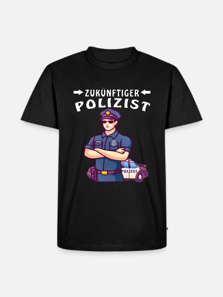 ZUKÜNFTIGER POLIZIST - Männer Premium Bio T-Shirt - Schwarz