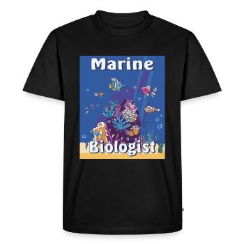BIOLOGISTE MARIN - T-shirt Premium bio Homme - noir - Devant - Nico (187cm)