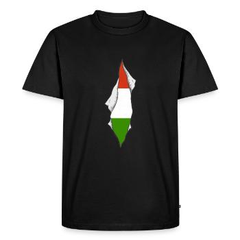 hungary flag proud hungarian patriotic - Men's Premium Organic T-Shirt - black - Front - Nico (187cm)
