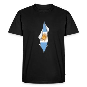 Drapeau argentin fier argentine - T-shirt Premium bio Homme - noir - Devant - Nico (187cm)