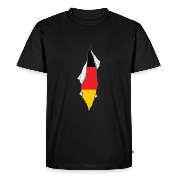 germany flag proud german - Männer Premium Bio T-Shirt - Schwarz - Vorne - Nico (187cm)