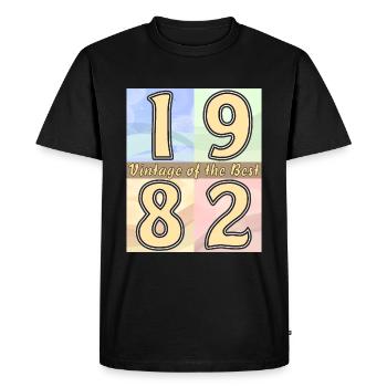 BIRTHDAY YEAR 1982 - Men's Premium Organic T-Shirt - black - Front - Nico (187cm)