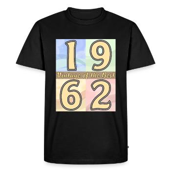 BIRTHDAY YEAR 1962 - Men's Premium Organic T-Shirt - black - Front - Nico (187cm)