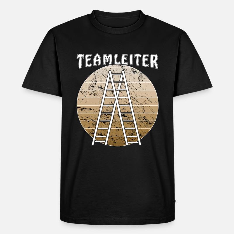 TEAMLEITER - Männer Premium Bio T-Shirt - Schwarz