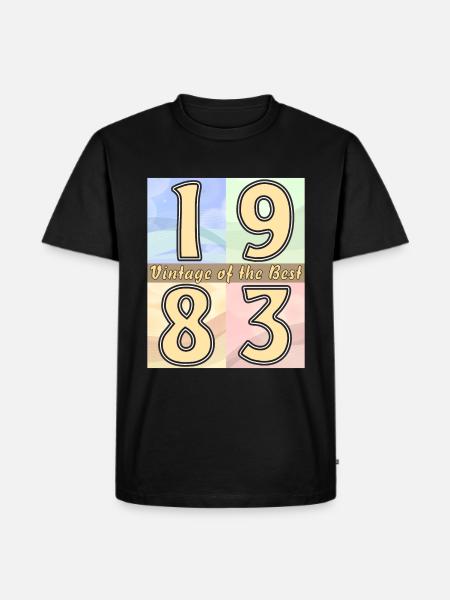 BIRTHDAY YEAR 1983 - Men's Premium Organic T-Shirt - black