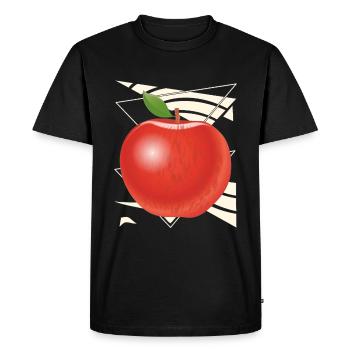 POMME - T-shirt Premium bio Homme - noir - Devant - Nico (187cm)