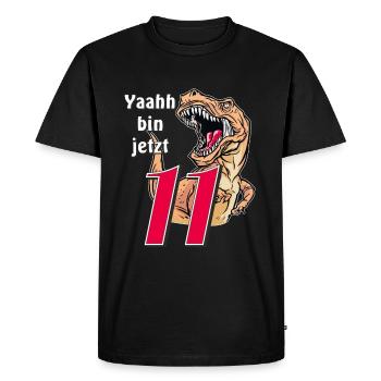 BIRTHDAY Yaahh am now 11 - Men's Premium Organic T-Shirt - black - Front - Nico (187cm)