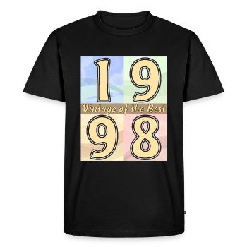 BIRTHDAY YEAR 1998 - Men's Premium Organic T-Shirt - black - Front - Nico (187cm)