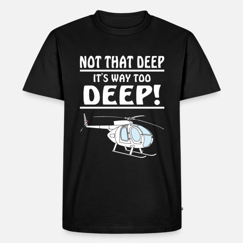 HÉLICOPTÈRE PAS SI PROFOND - T-shirt Premium bio Homme - noir
