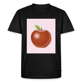 POMME - T-shirt Premium bio Homme - noir - Devant - Nico (187cm)