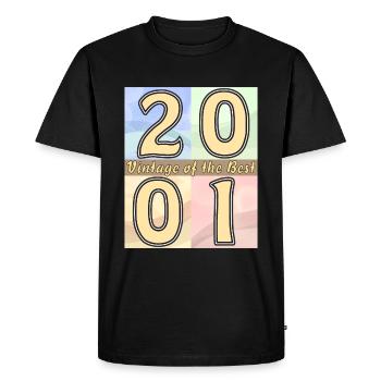 BIRTHDAY YEAR 2001 - Men's Premium Organic T-Shirt - black - Front - Nico (187cm)