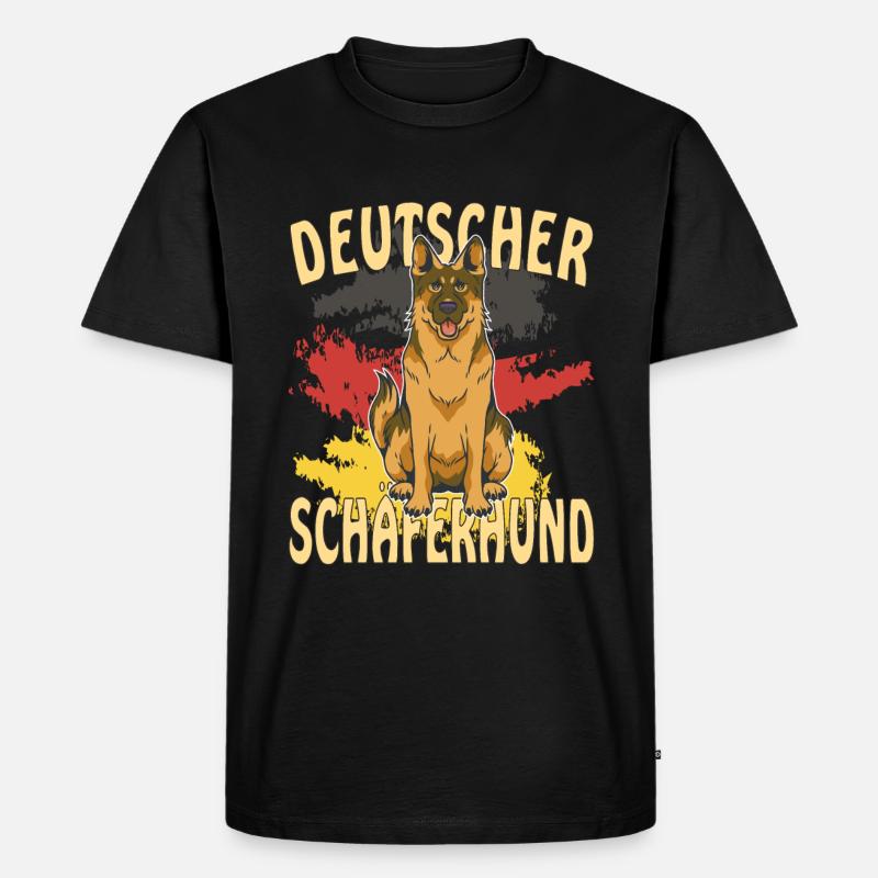 DEUTSCHER SCHÄFERHUND - Männer Premium Bio T-Shirt - Schwarz