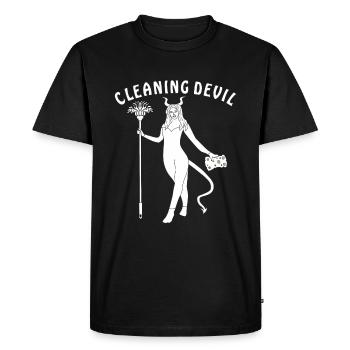 NETTOYAGE DU DIABLE - T-shirt Premium bio Homme - noir - Devant - Nico (187cm)