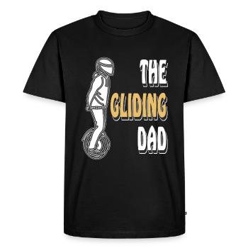 HOMME MONOCYCLE LE PAPA PLANEUR - T-shirt Premium bio Homme - noir - Devant - Nico (187cm)