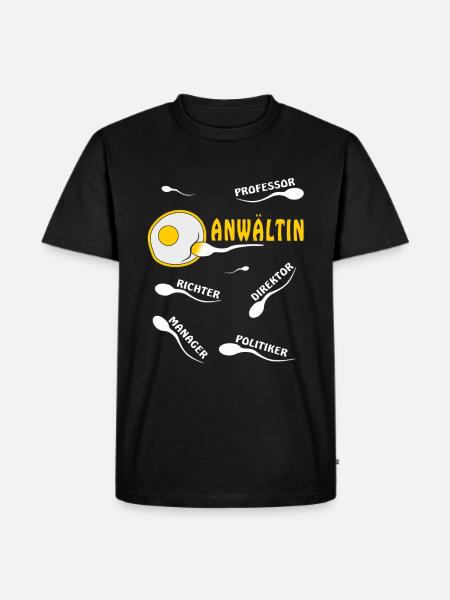 ANWÄLTIN - Männer Premium Bio T-Shirt - Schwarz