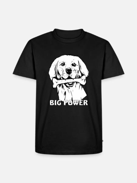 DOG BONE BIG POWER - Men's Premium Organic T-Shirt - black