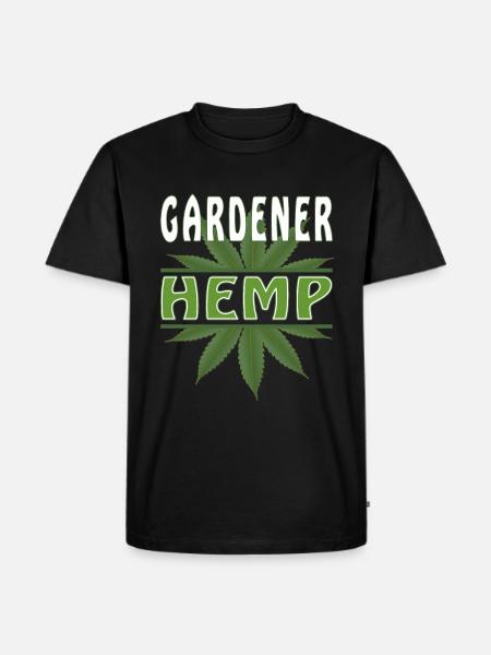GARDENER HEMP - Men's Premium Organic T-Shirt - black