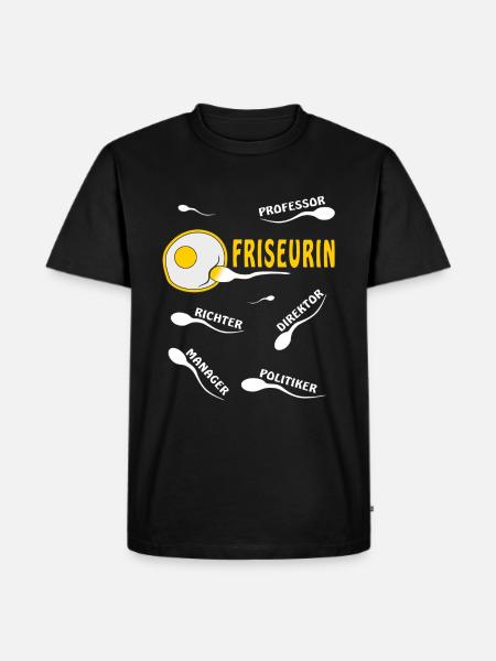 FRISEURIN - Männer Premium Bio T-Shirt - Schwarz
