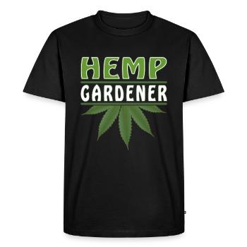 HEMP GARDENER - Men's Premium Organic T-Shirt - black - Front - Nico (187cm)