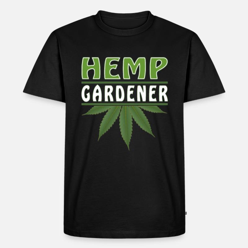 HEMP GARDENER - Männer Premium Bio T-Shirt - Schwarz