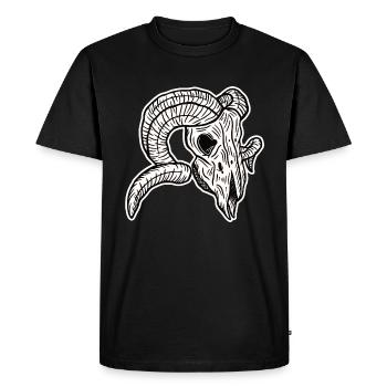Skull Skeleton Skull Horror Cadeau d’Halloween - T-shirt Premium bio Homme - noir - Devant - Nico (187cm)