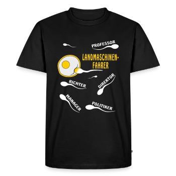 CONDUCTEURS DE MACHINES AGRICOLES - T-shirt Premium bio Homme - noir - Devant - Nico (187cm)