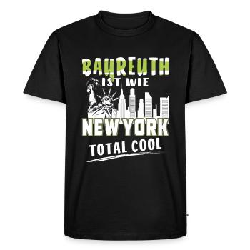 BAYREUTH EST COMME NEW YORK - T-shirt Premium bio Homme - noir - Devant - Nico (187cm)
