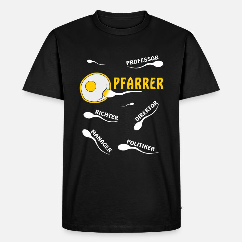PFARRER - Männer Premium Bio T-Shirt - Schwarz