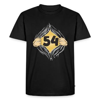 54 PUT ON SHIRT - Men's Premium Organic T-Shirt - black - Front - Nico (187cm)