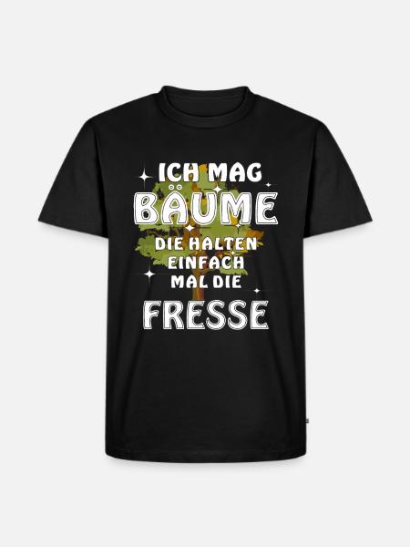 ICH MAG BÄUME - Männer Premium Bio T-Shirt - Schwarz