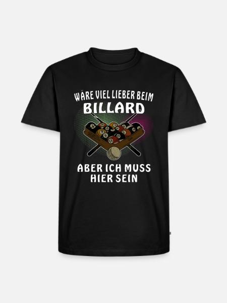 BILLARD - Männer Premium Bio T-Shirt - Schwarz