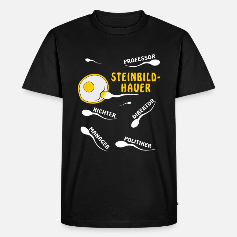 STEINBILDHAUER - Männer Premium Bio T-Shirt - Schwarz