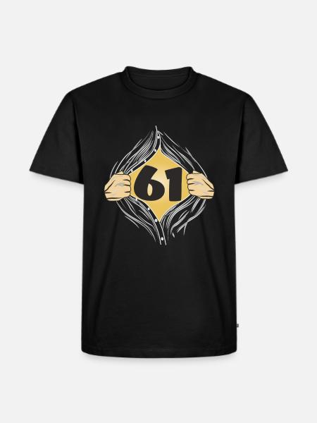 61 DRESS ON - Men's Premium Organic T-Shirt - black