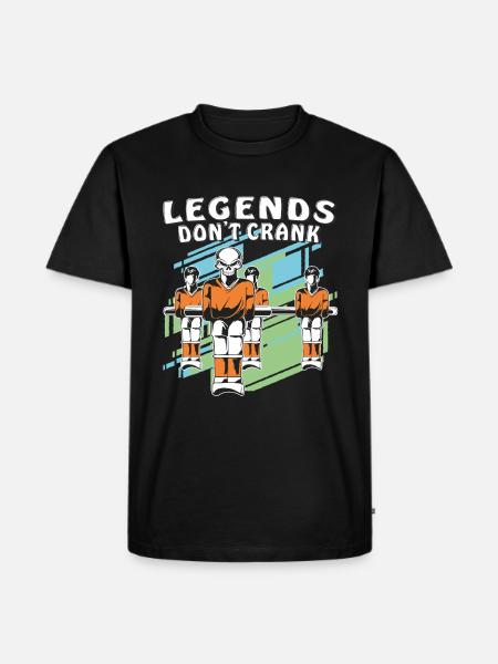 TABLE FOOTBALL LEGENDS DON'T CRANK - Men's Premium Organic T-Shirt - black