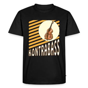 CONTRABASS - Men's Premium Organic T-Shirt - black - Front - Nico (187cm)