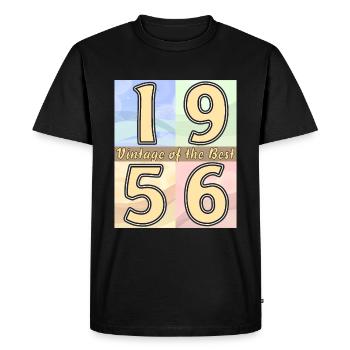 BIRTHDAY YEAR 1956 - Men's Premium Organic T-Shirt - black - Front - Nico (187cm)