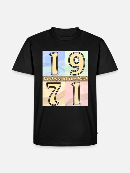 BIRTHDAY YEAR 1971 - Men's Premium Organic T-Shirt - black